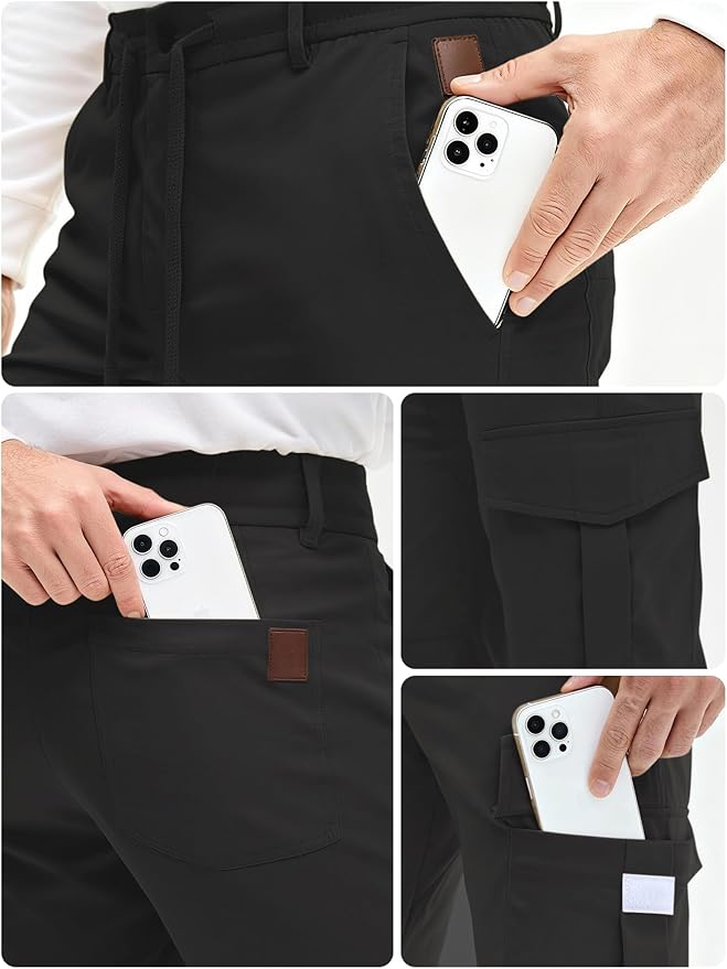 Cargo 4-way stretch SpandexDry Pants - Black