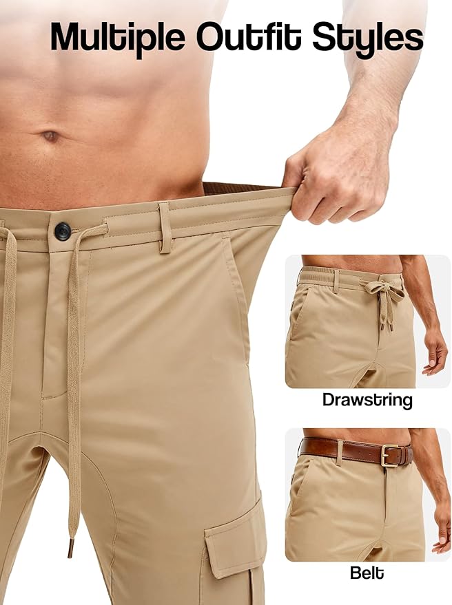 Cargo 4-way stretch SpandexDry Pants - Khaki