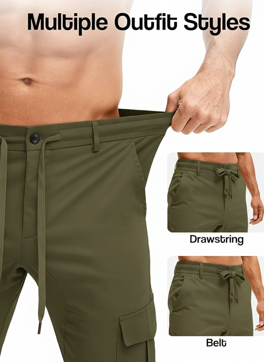 Cargo 4-way stretch SpandexDry Pants - Olive