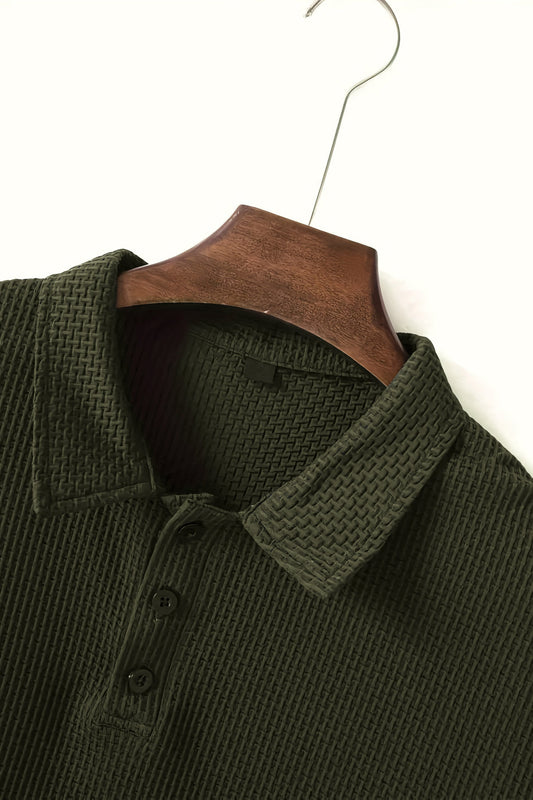 Bubble Texture Polo - Olive