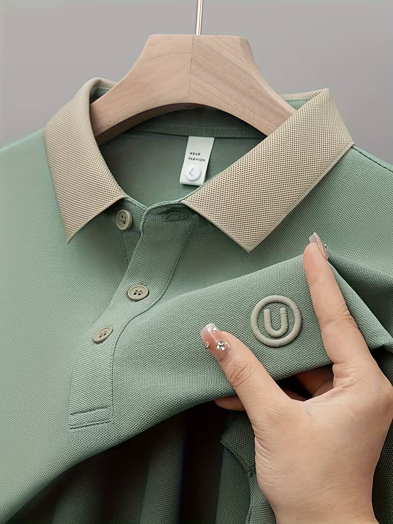 Contrast Polo - Fair Green