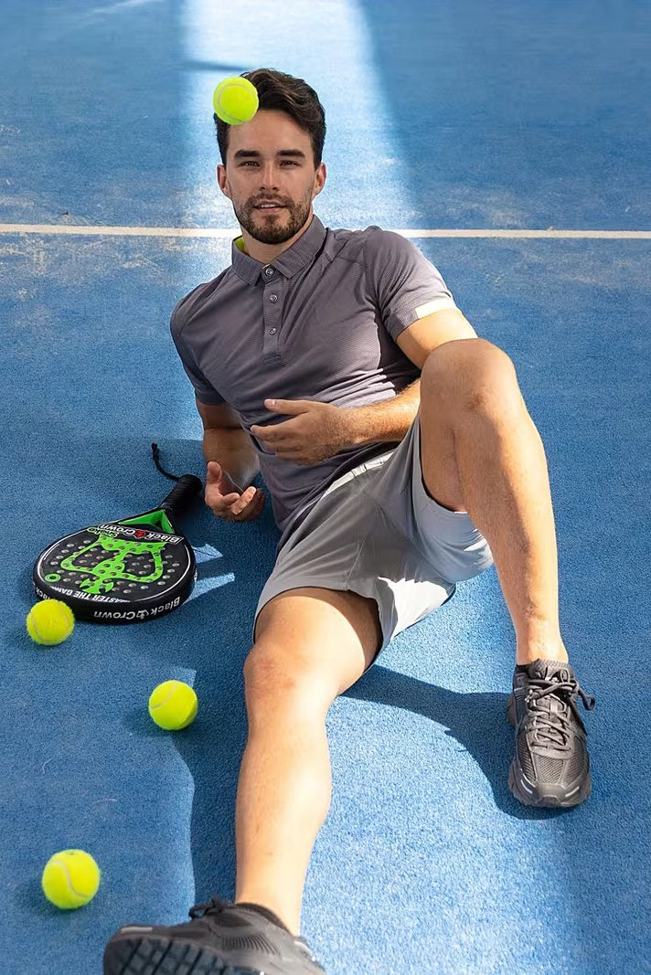 Tennis Box Spandexdry Polo - Grey