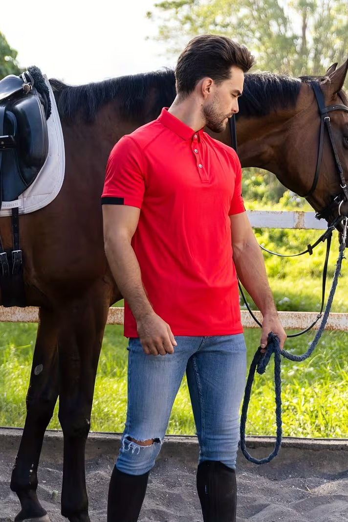 Tennis Box Spandexdry Polo - Wild/Pink