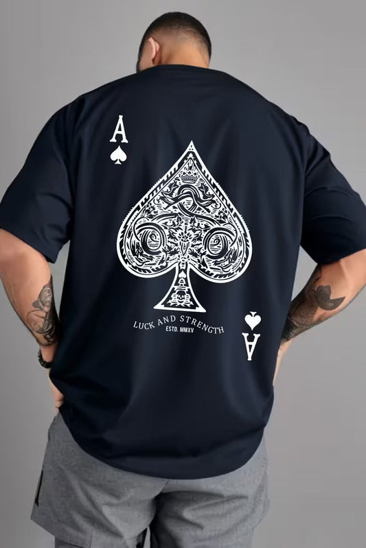 Ace Spandexdry Oversize T-Shirts - Black