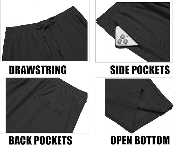 Waffle Knit Trouser - Black