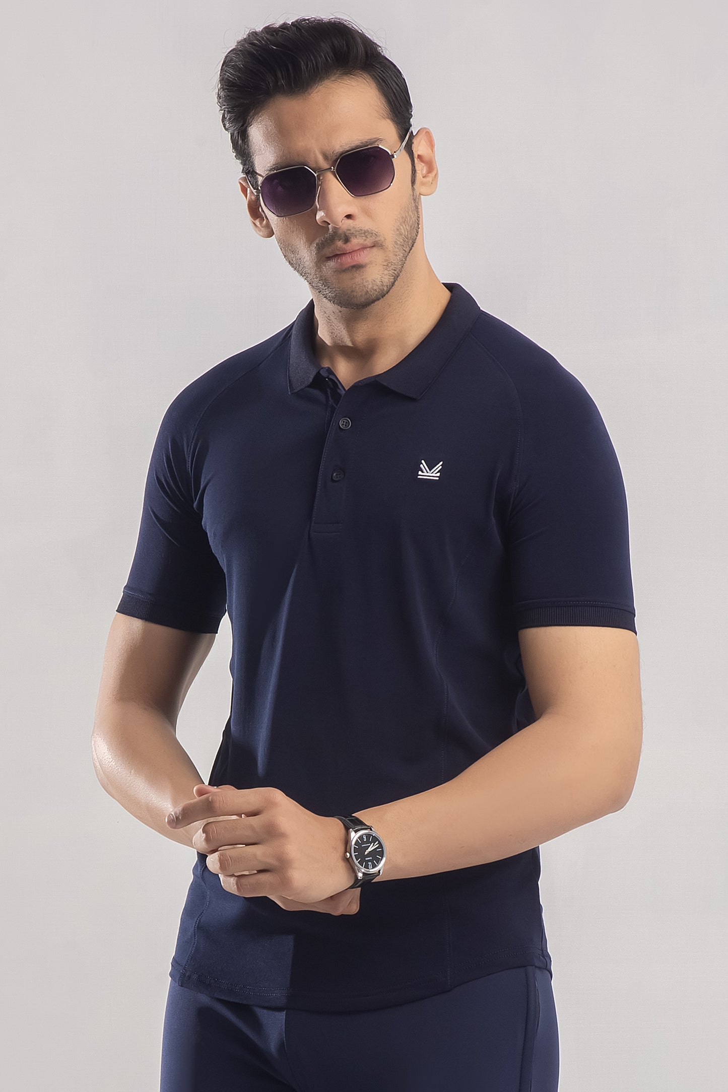 Hybrid SpandexDry Polo in Navy