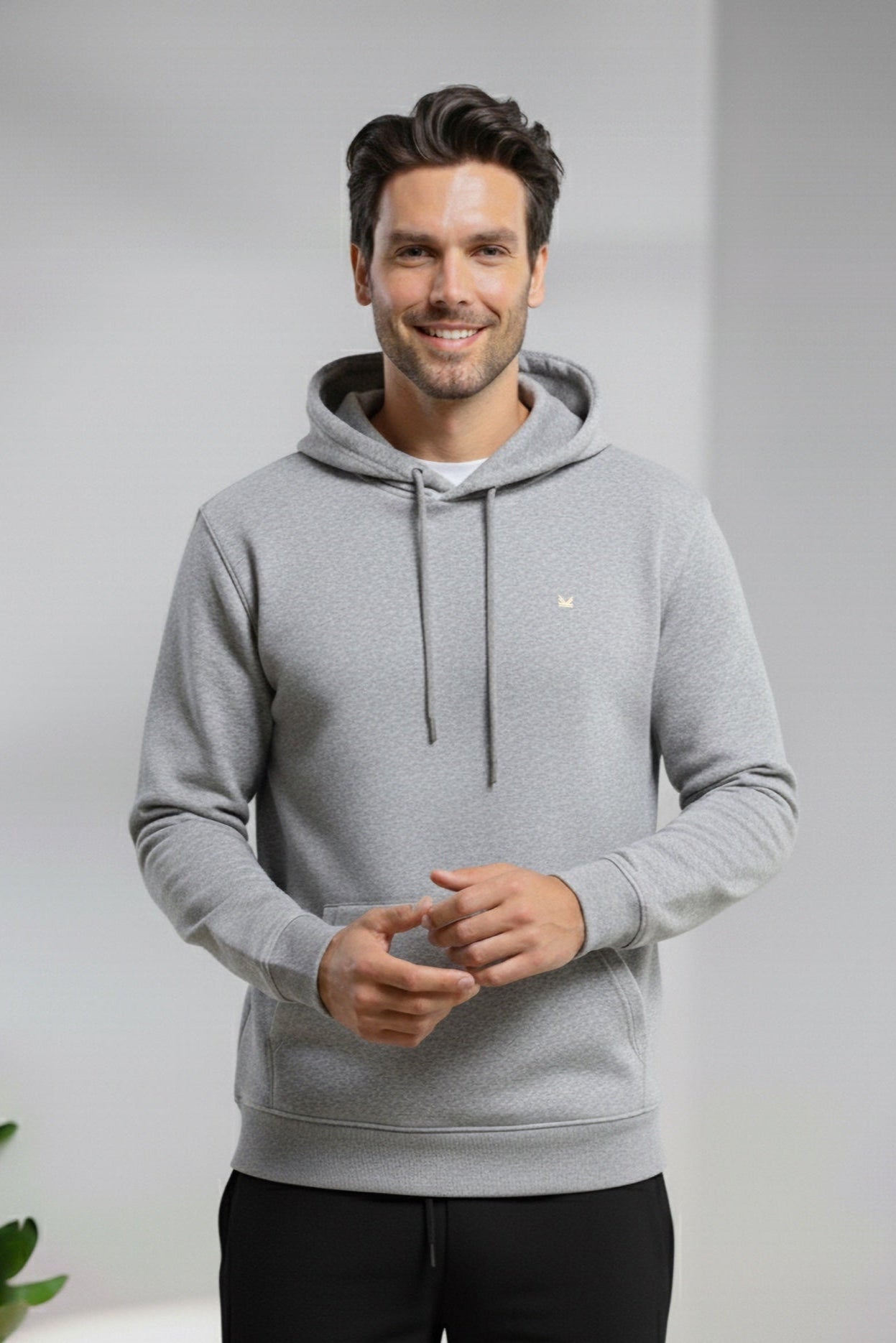 Core Slimfit hoodie - Heather Grey