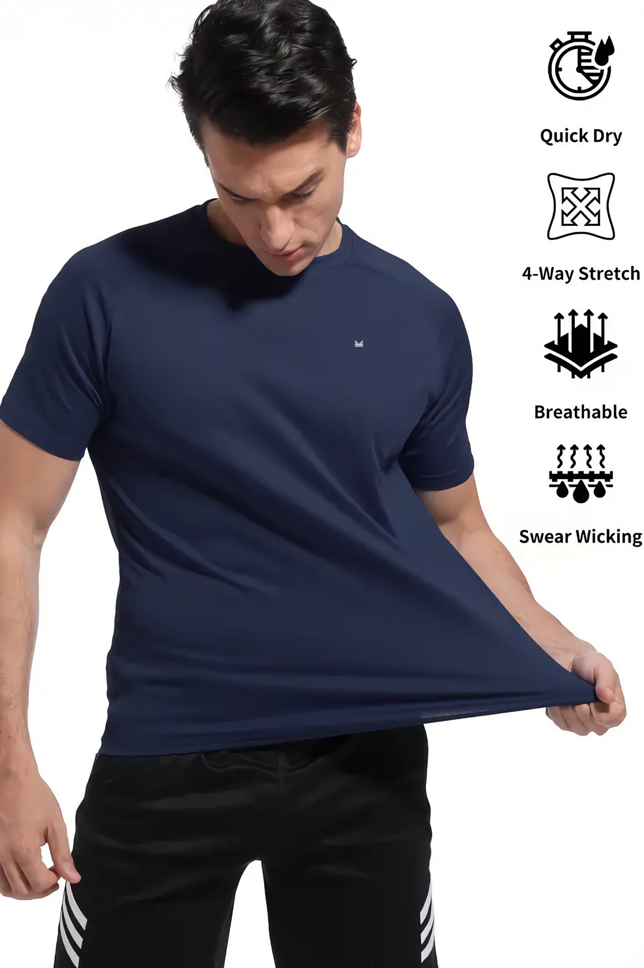 Ice SpandexDry Raglan Tee - Navy