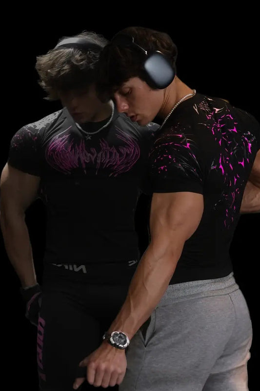 Werewolf T-Shirts Fitted Spandexdry - Red-Black