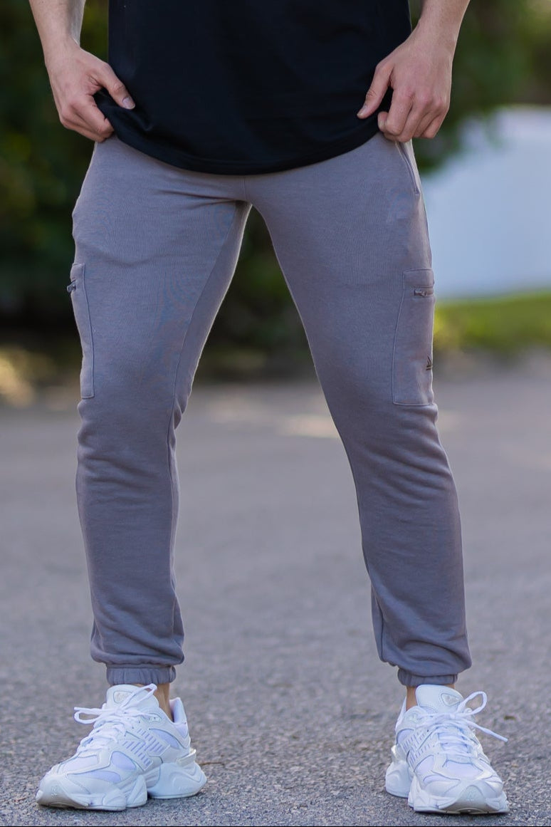 Essential Zip Trouser in Grey