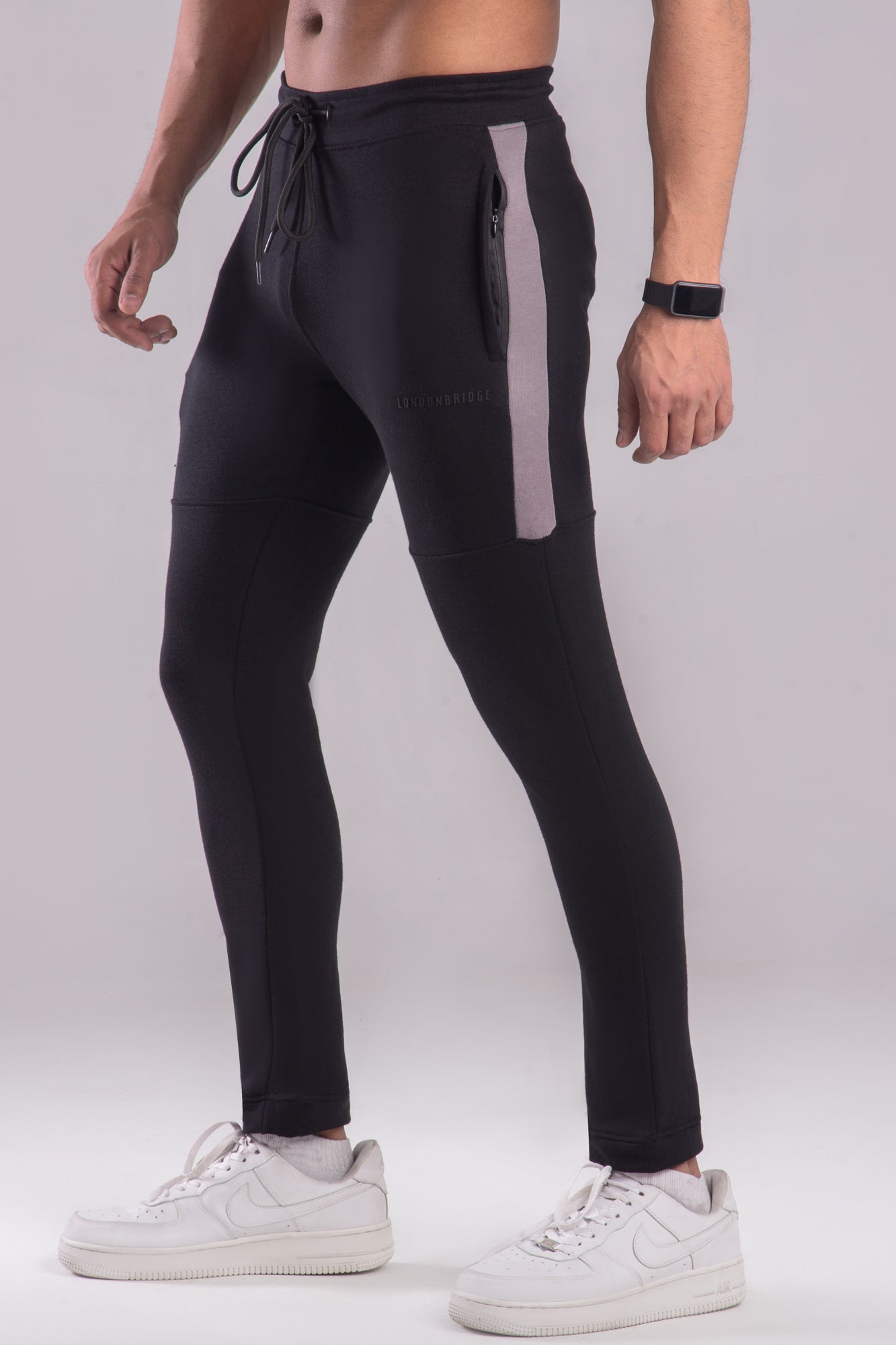 Alpha Terry Cotton Trouser - Black