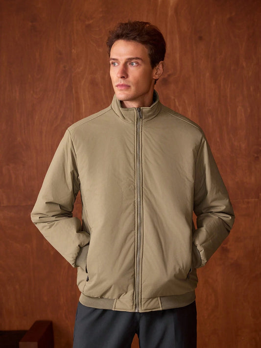 JS-28 Khaki memory jacket with inside quilting