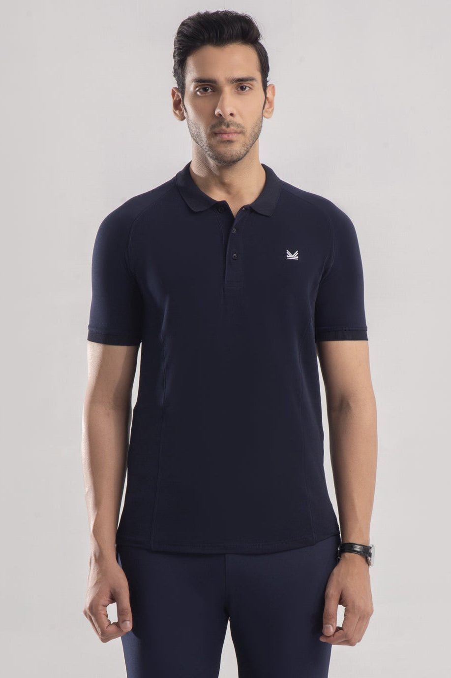 Hybrid SpandexDry Polo in Navy
