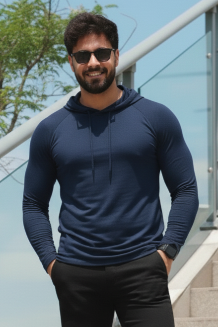 Light Weight Ice Hoodie - Navy