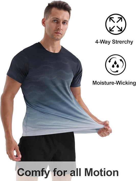 Wave Stretch Spandexdry Tshirt - Black