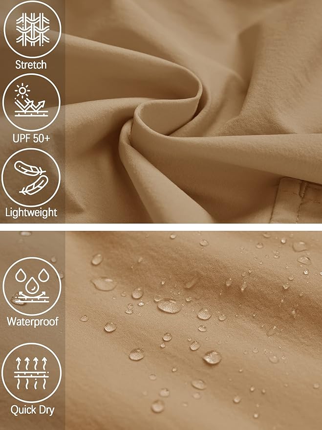 SpandexDry Golf Convertable Pants - Khaki