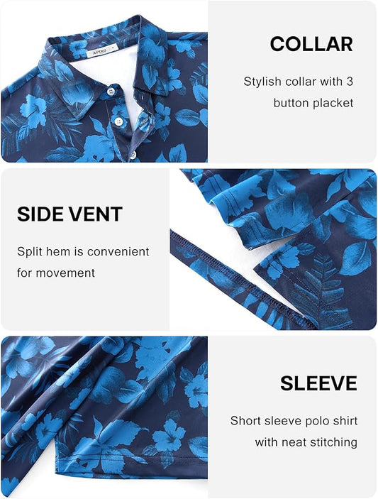 Golf Spandexdry Polo Palm-Tree