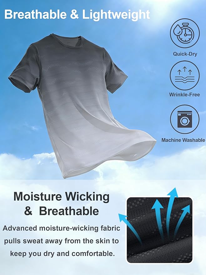 Wave Stretch Spandexdry Tshirt - Black