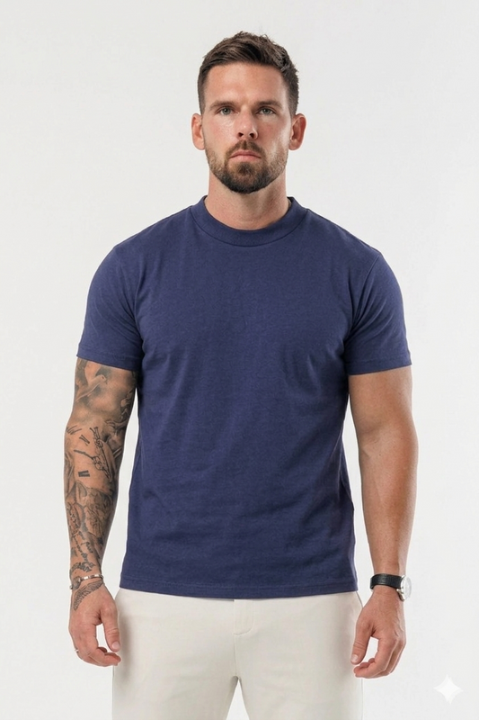 Essential Cotton T-Shirt - Denim Blue
