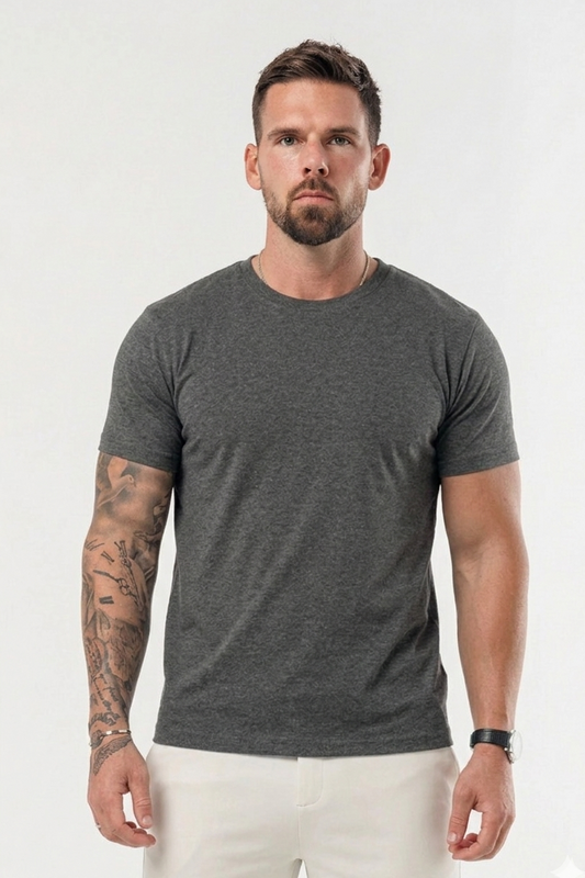 Essential Cotton T-Shirt - Charcoal