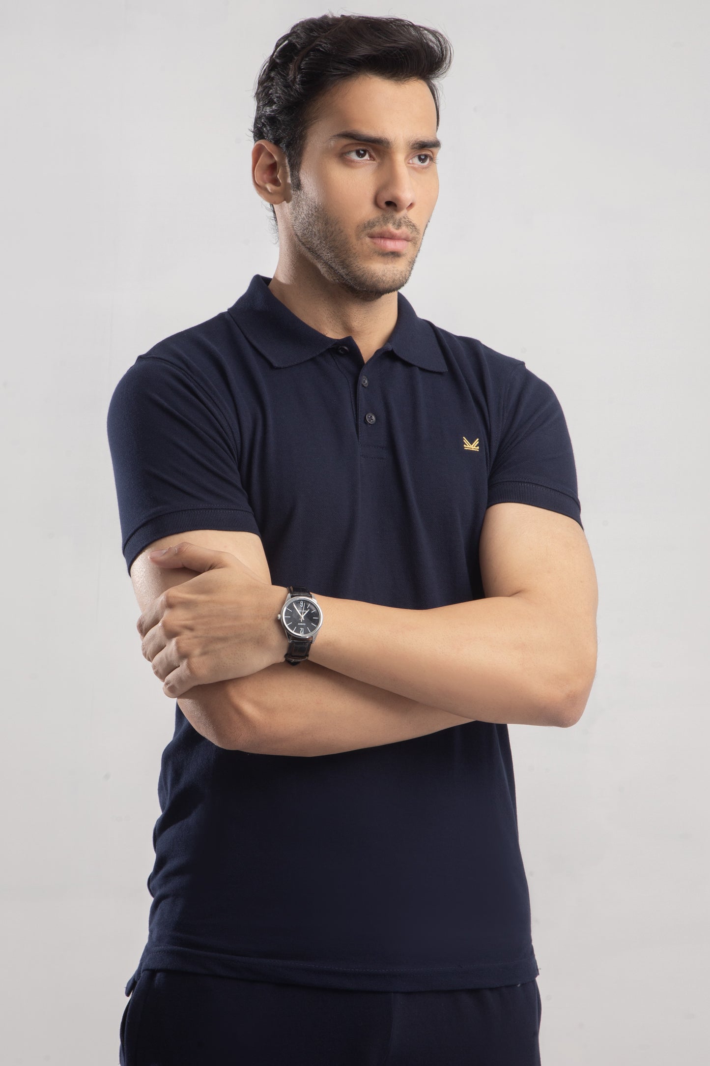 Formal Basic Cotton Polo - Navy
