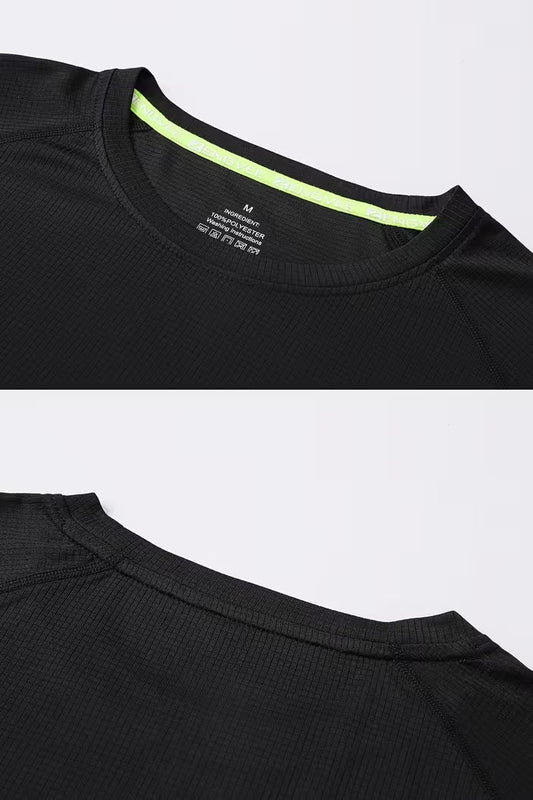 Tennis Box Spandexdry T-Shirts - Black