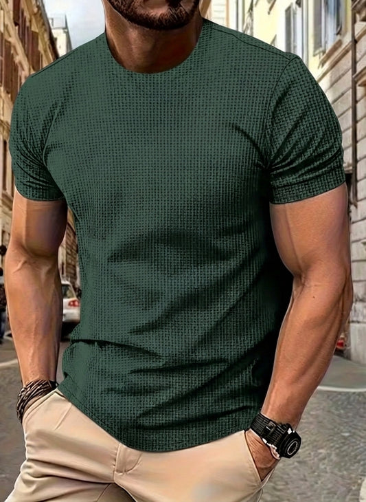 Cabo Bubble Textured Spandex Tee - Sea Green