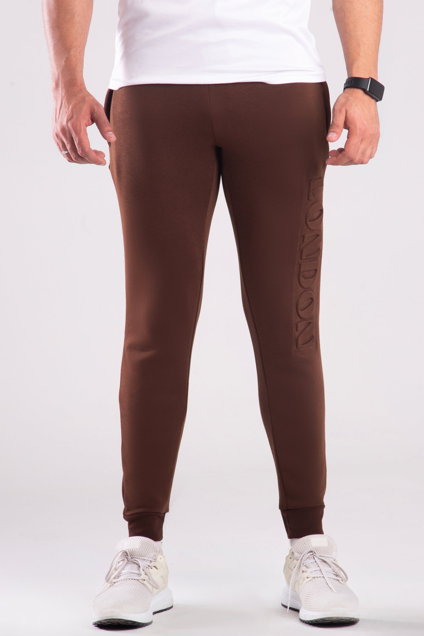 v2 Deboss Terry Cotton Trouser - Chocolate