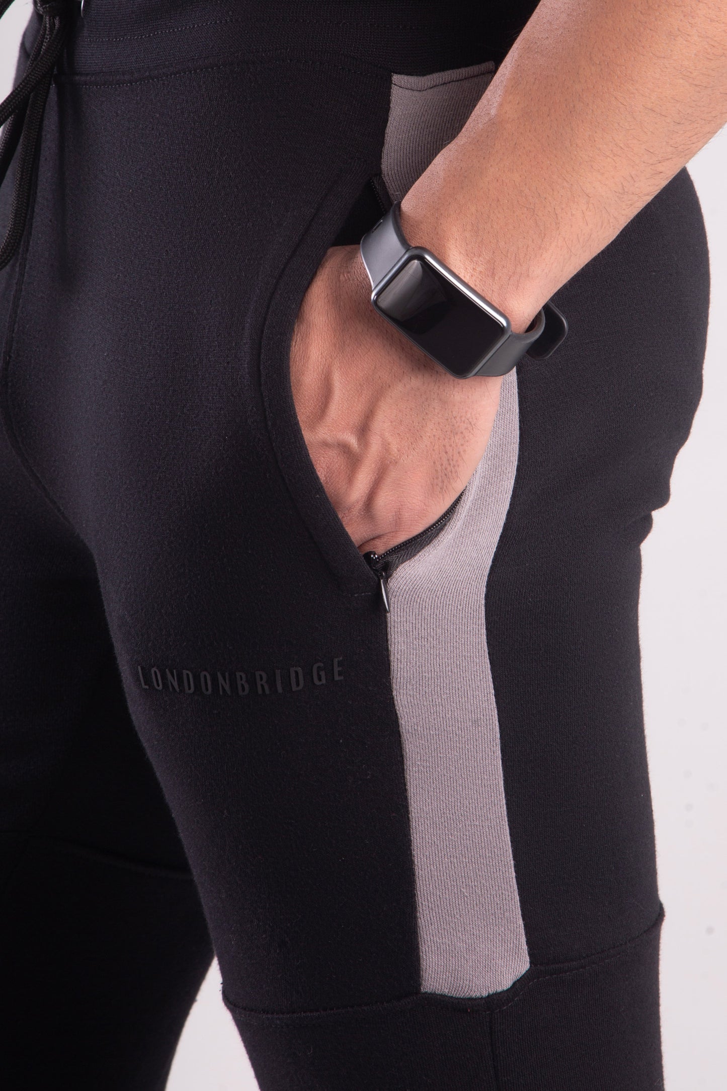 Alpha Terry Cotton Trouser - Black