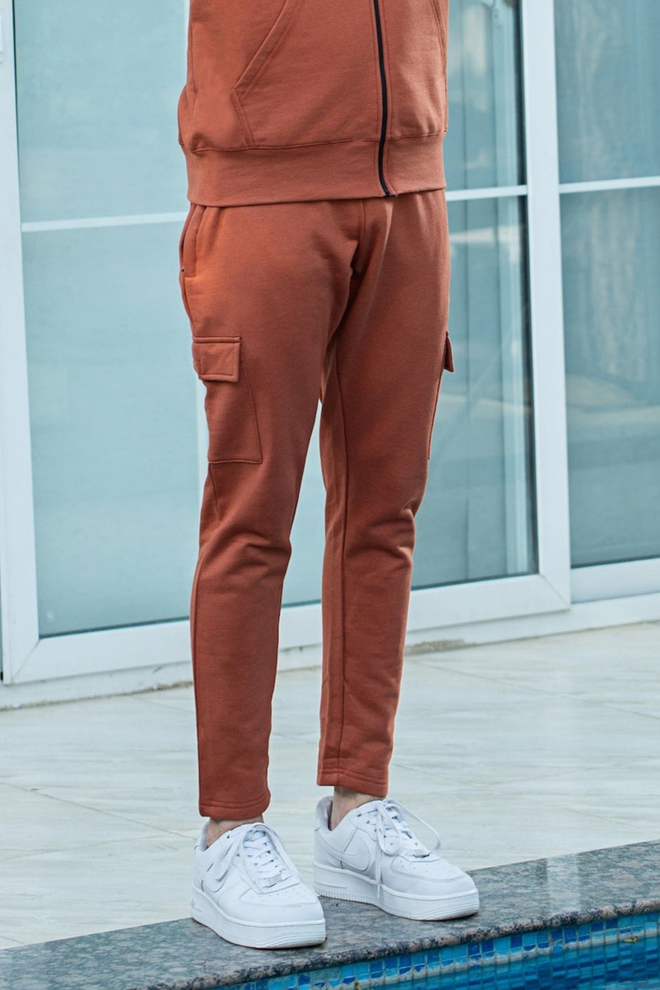 ARRIVAL Cargo Fleece trouser - peach