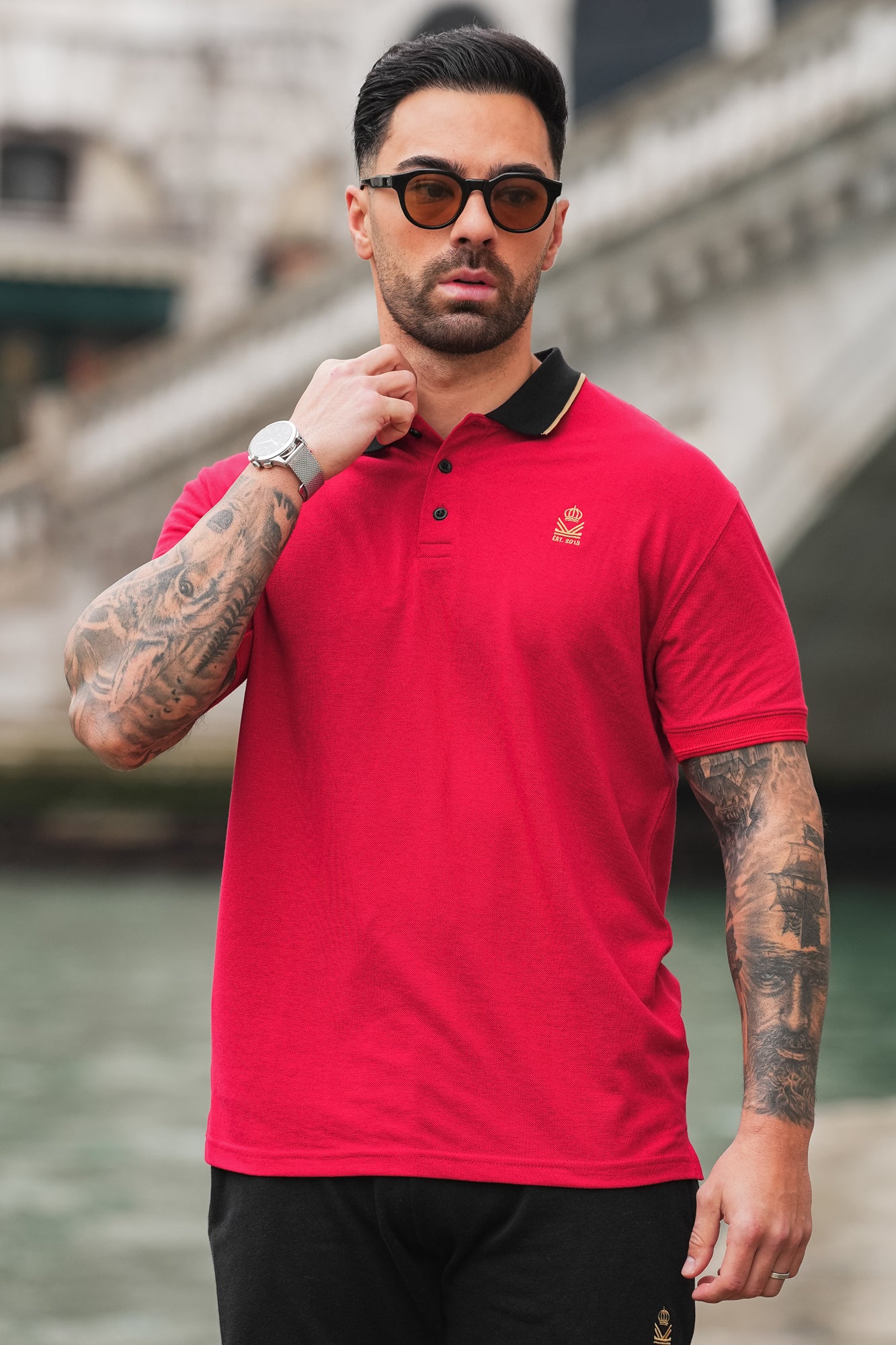 Crest Polo in Red