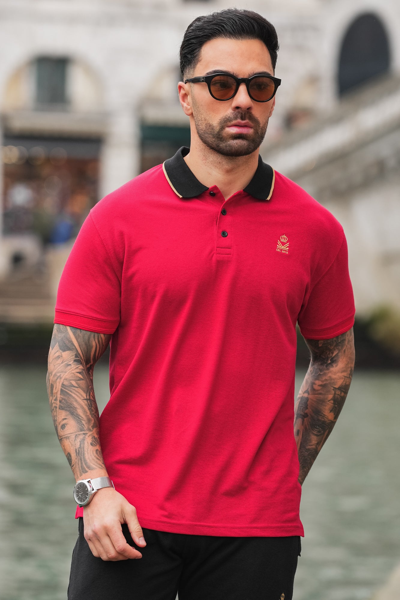 Crest Polo in Red
