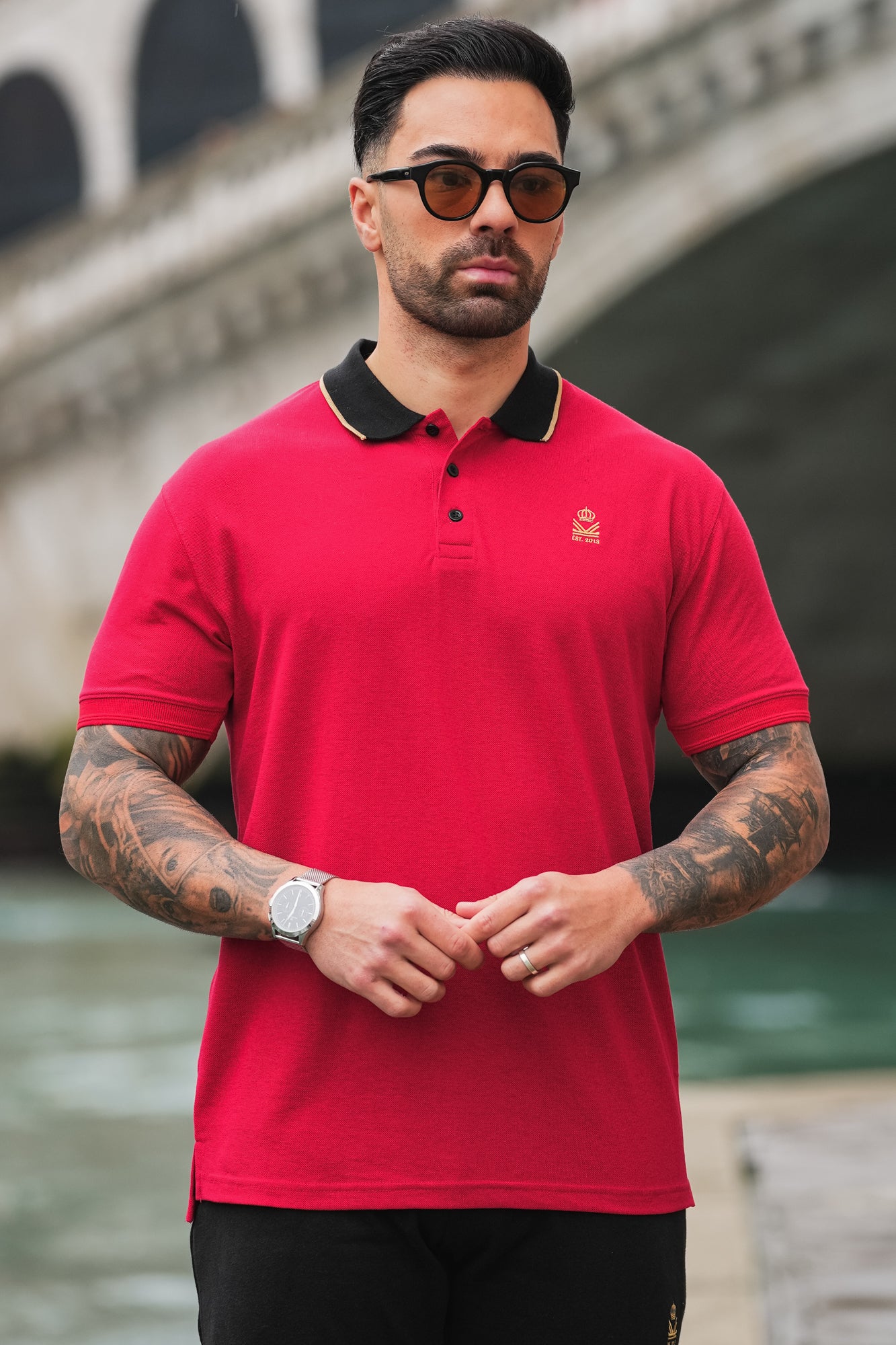 Crest Polo in Red