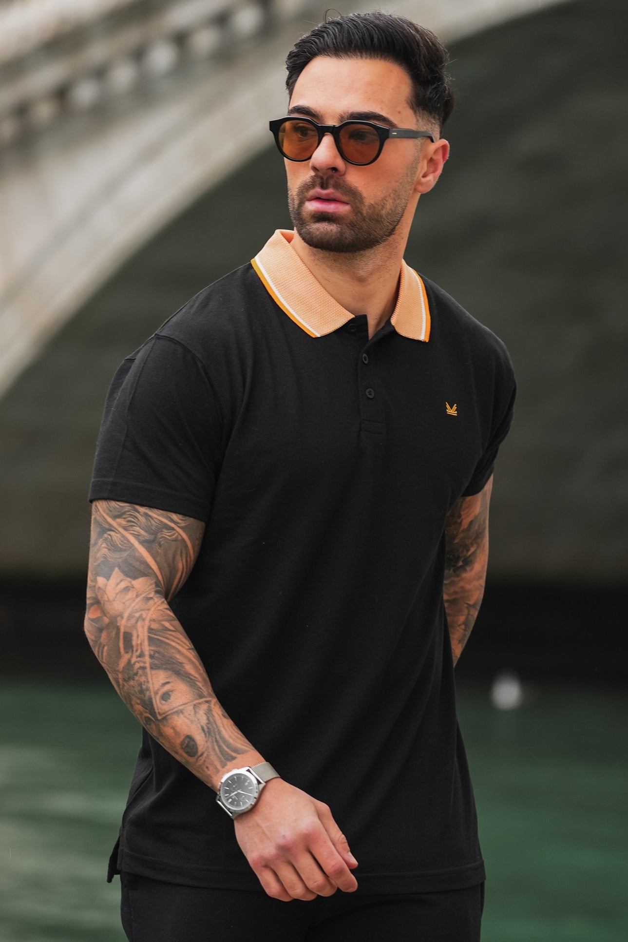Formal Cotton Polo - Black