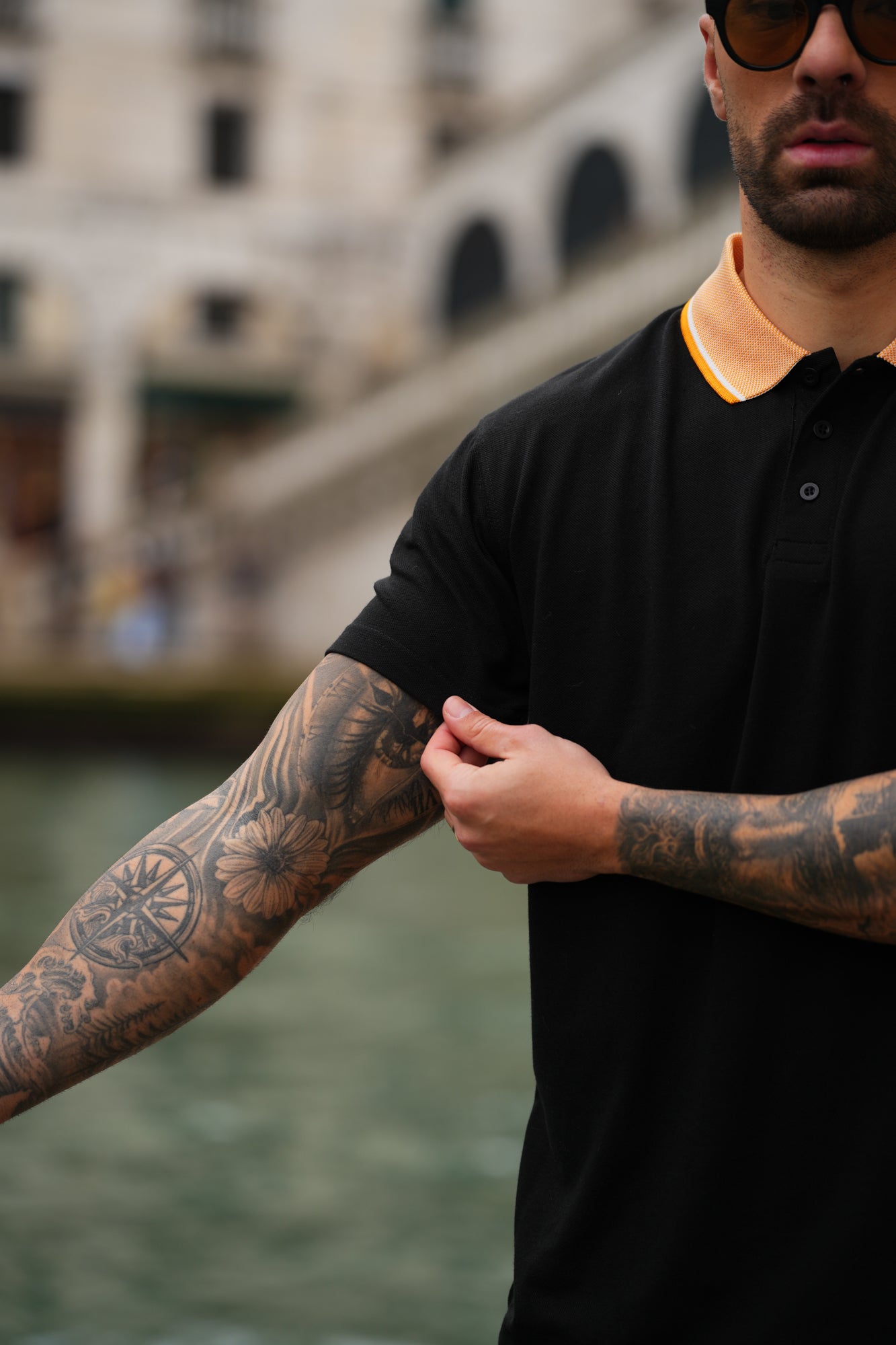 Formal Cotton Polo - Black