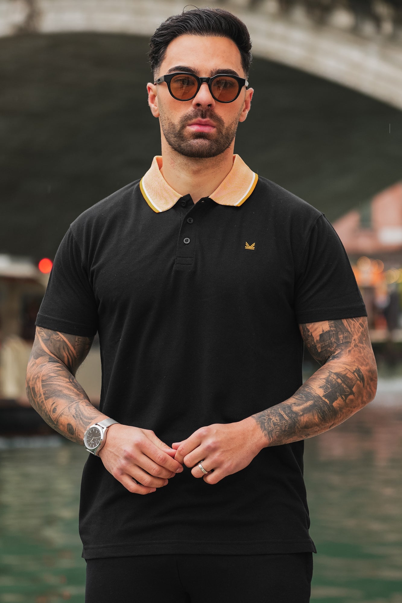 Formal Cotton Polo - Black