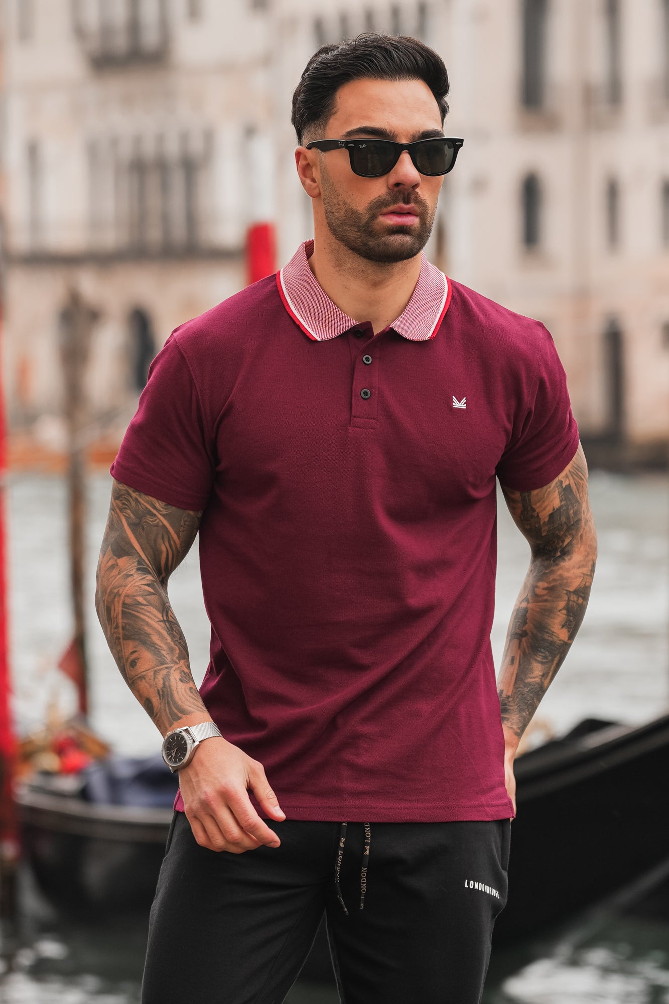 Formal Cotton Polo - Maroon