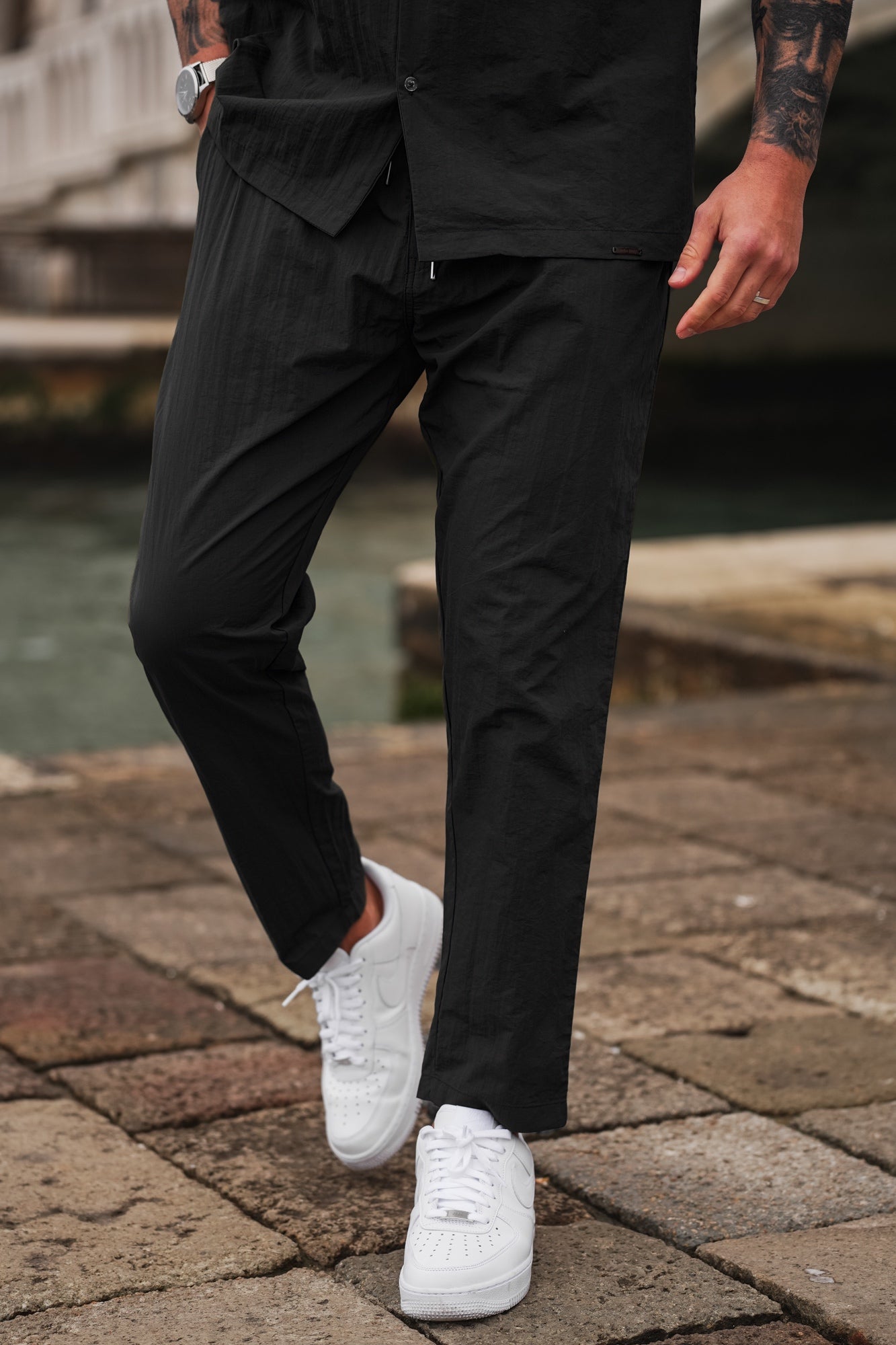 Crinkle Pants - Black