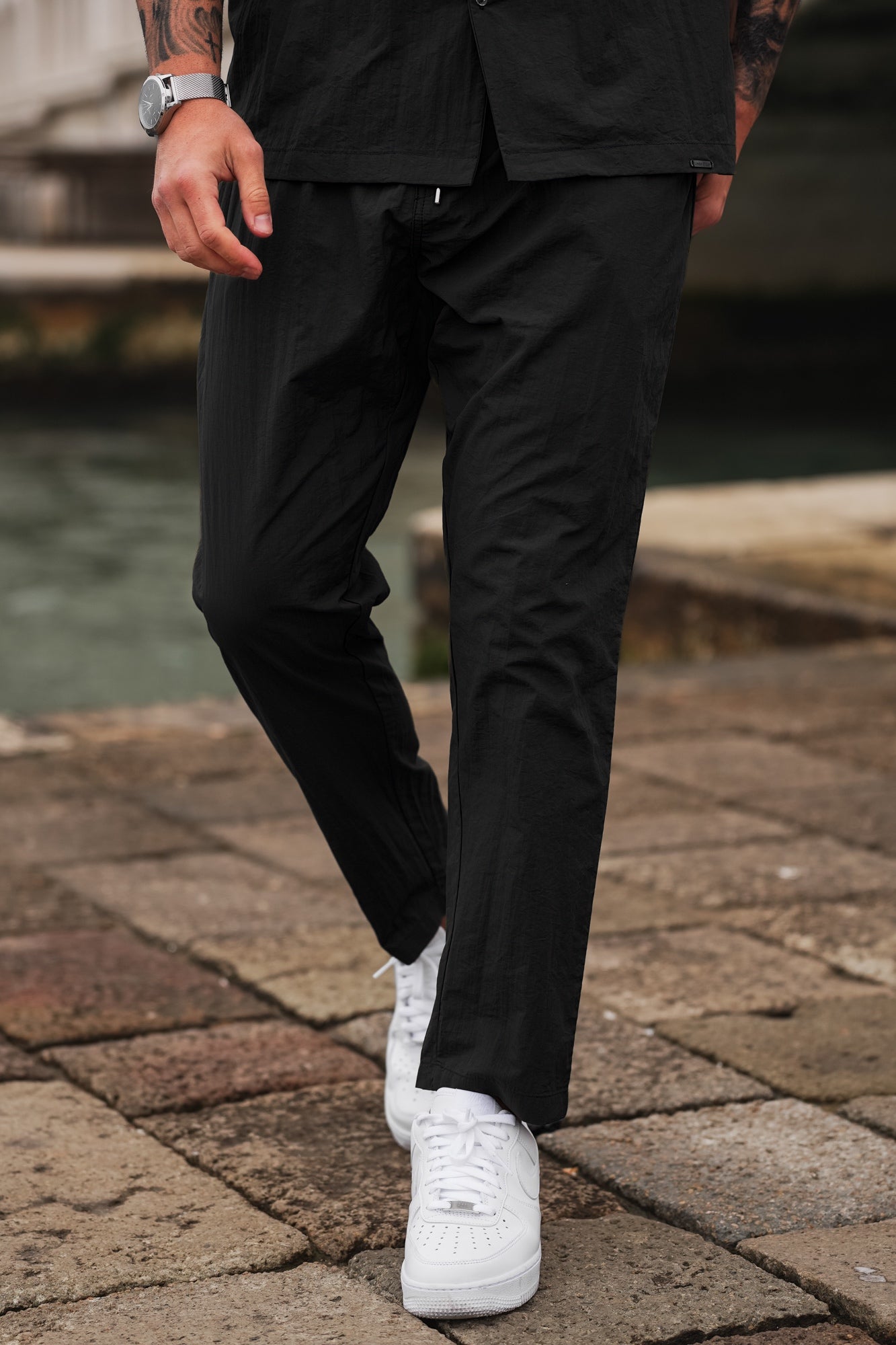 Crinkle Pants - Black