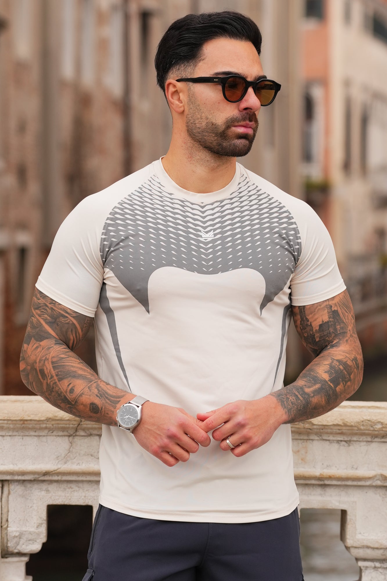 Venom SpandexDry Tee in Cream