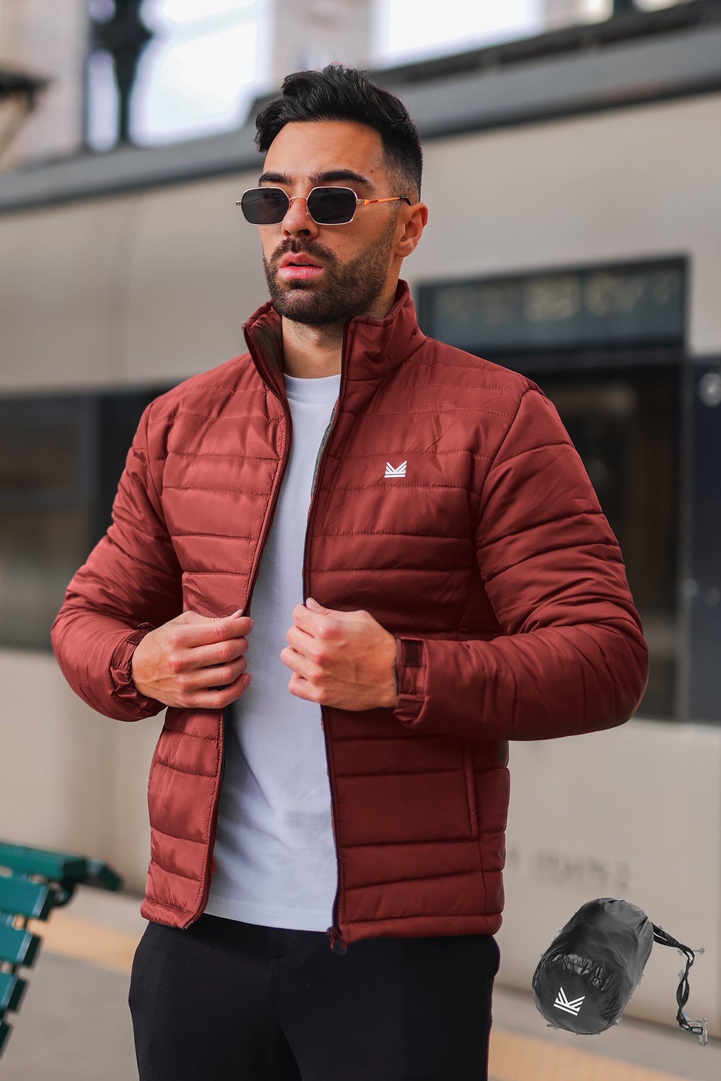 Imported NormalWeight Packable Puffer - Red