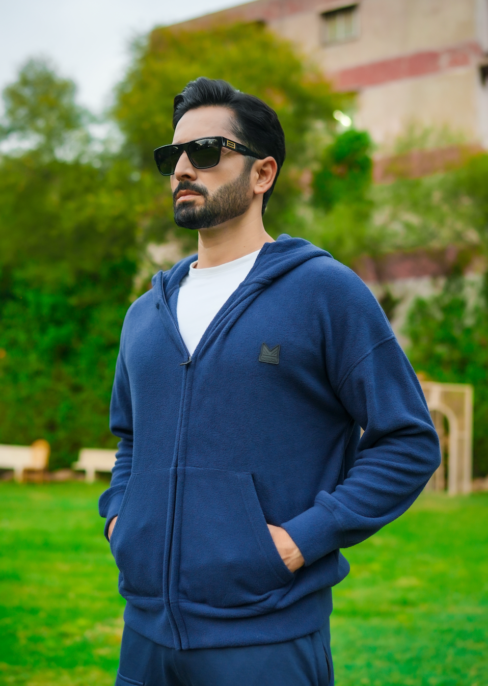 51 Lethal Dropshoulder Imported Polar Cotton Hoodie - Navy