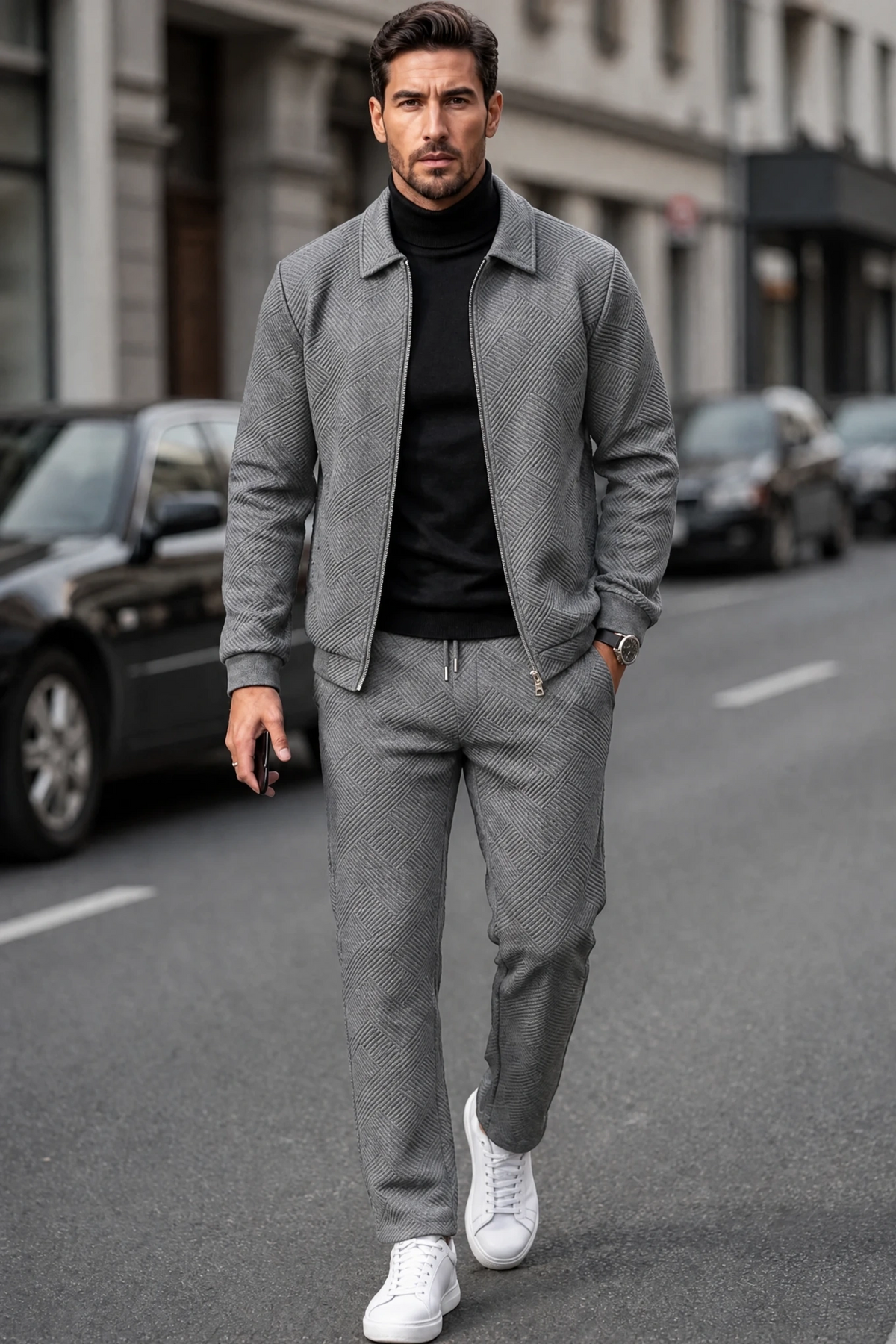 Jaquard Cedro Tracksuit - Grey