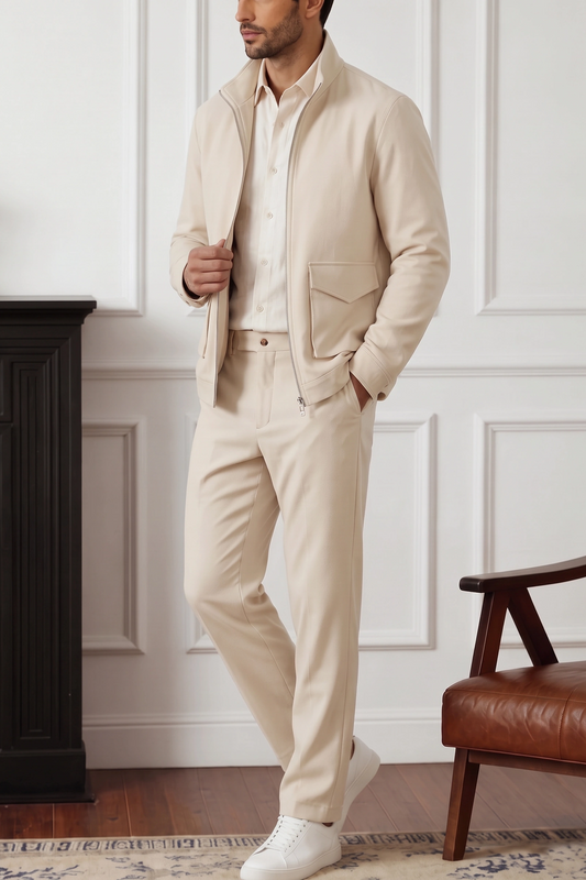 ButtonDown Tracksuit - Cream