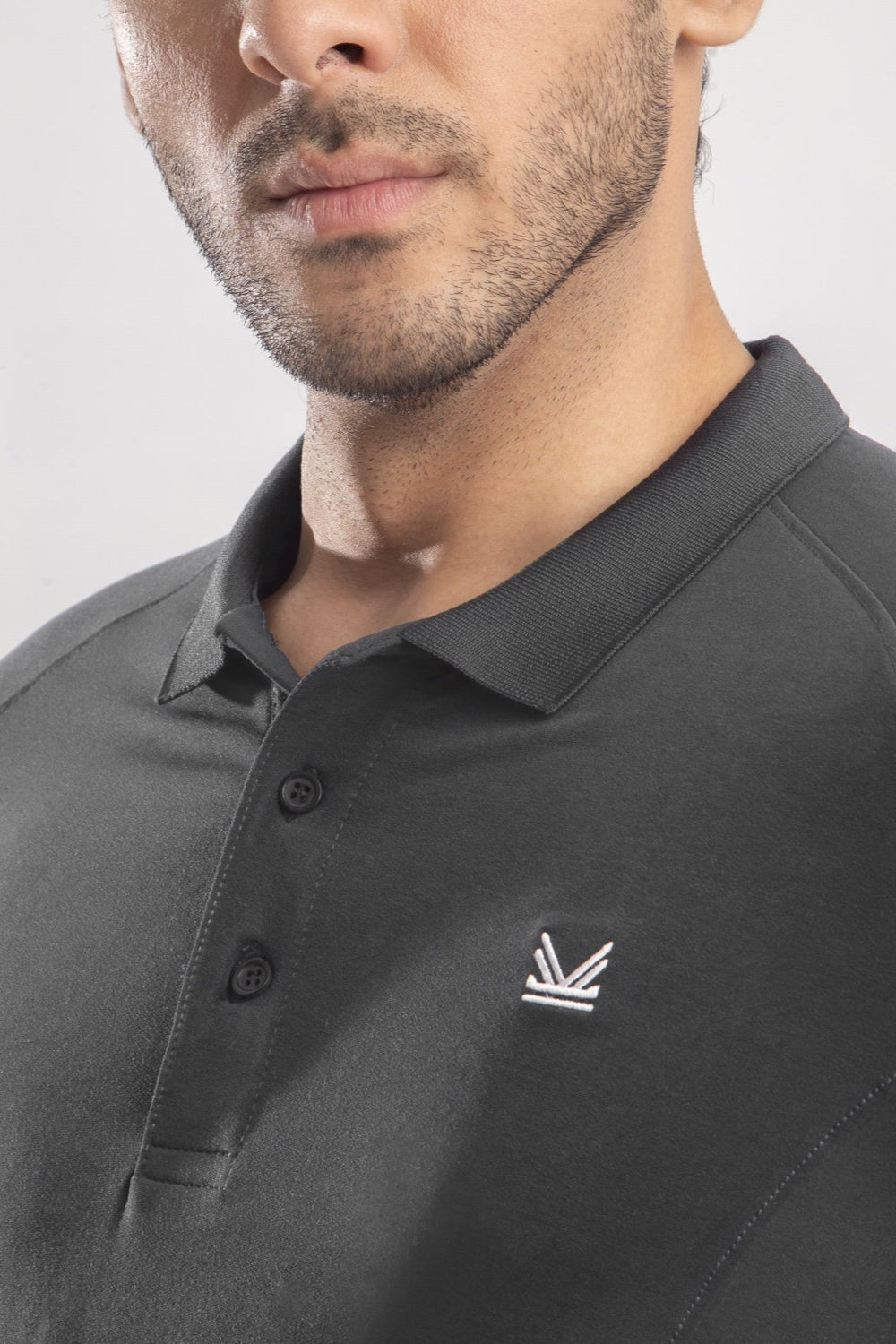 SpandexDry Mesh Polo in Grey