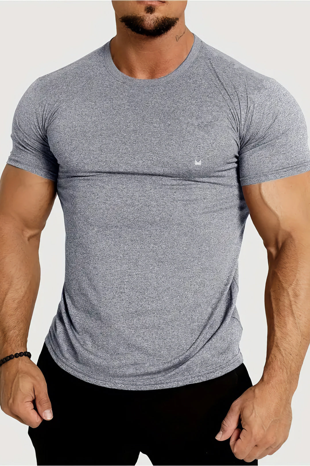 SpandexDry Textured Raglan Tee - Grey