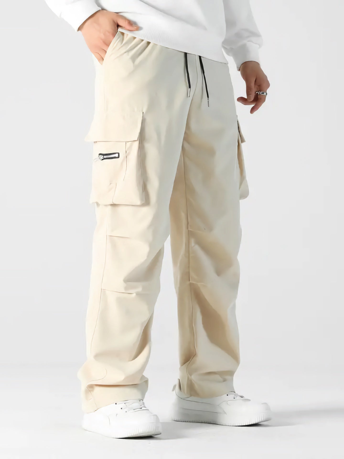 LooseFit Cargo SpandexDry Trouser - Cream