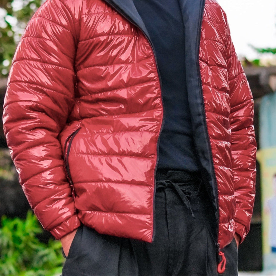 SHINE Puffer Jacket - Red Shine