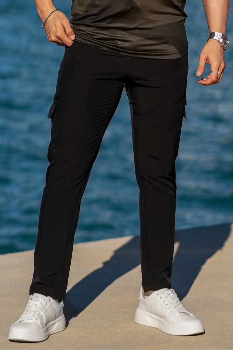 Signature Cargo Twill Trouser - Black