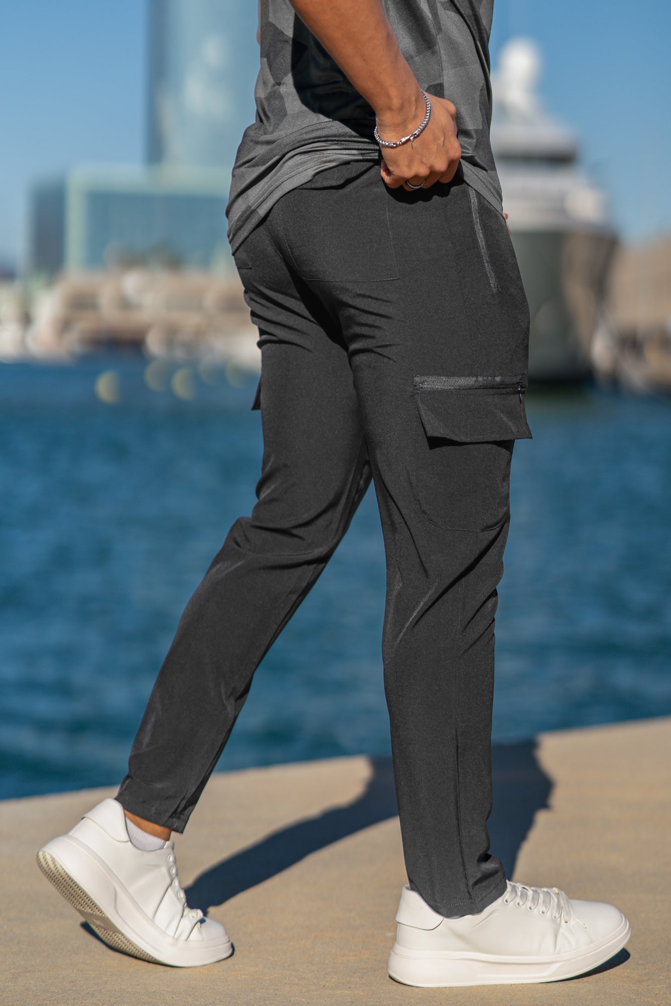 Signature Twill Cargo Trouser - Charcoal